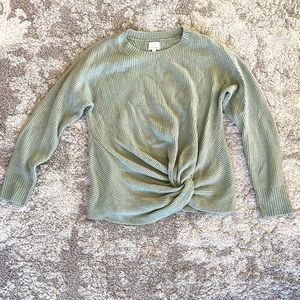 Aerie - asymmetrical twist knot sweater